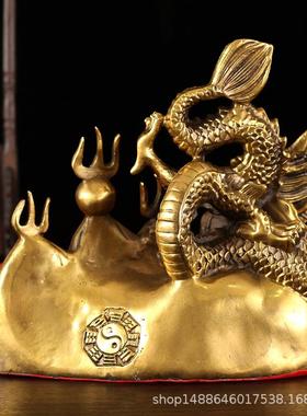 纯铜大小号避火龙摆件 厨房在西北角乾卦化火烧天门 金属工艺品