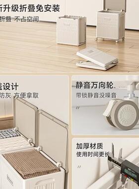 衣服收纳箱大容量超大家用翻盖整理箱带轮可折叠多功能被子储物柜