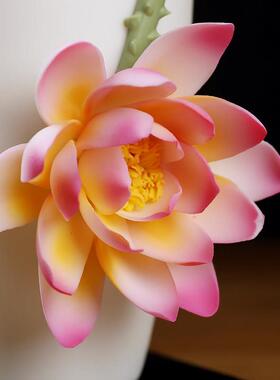 中式手工莲花小瓶子摆件客厅博古架茶室办公室茶几桌面装饰工艺品