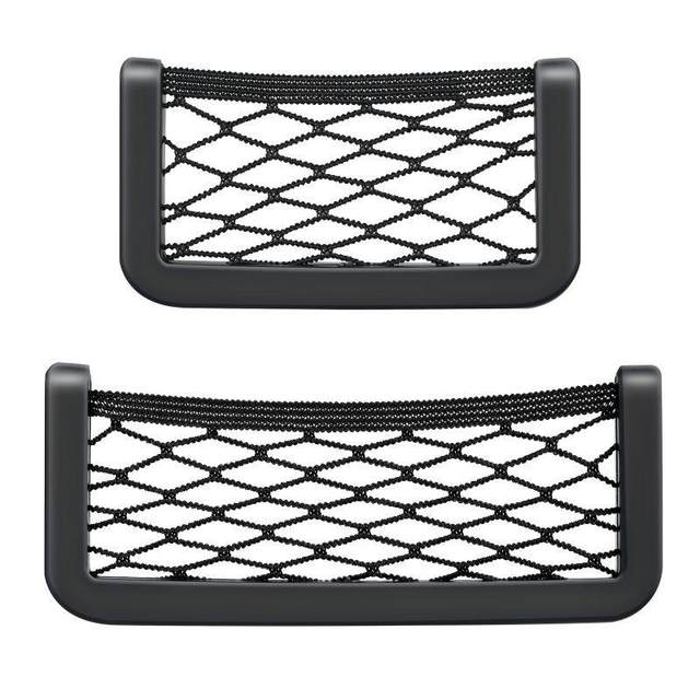 Small car mobile phone net bag car creative car storage grid-shaped debris storage bag storage net bag storage