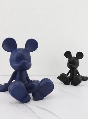 现代简约创意米老鼠树脂工艺品样板间家居客厅儿童房桌面米奇摆件
