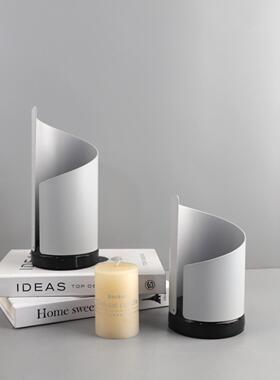 欧式轻奢何金属大厅1459理石烛居台桌面摆件几客厅餐酒店售楼处家