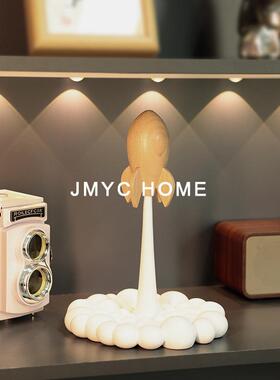 卡通可爱火箭儿房房摆样板客厅ZBP电视柜童玄关摆设软装饰品工艺