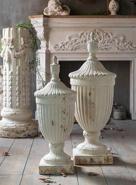 欧式装饰摆饰玄关落地创意覆古雕刻简约工艺壁炉婚纱摄影拍摄道具