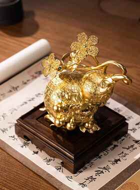 朱秉仁铜制富禄世代套装装饰客厅入口葫芦装饰开幕乔迁礼物