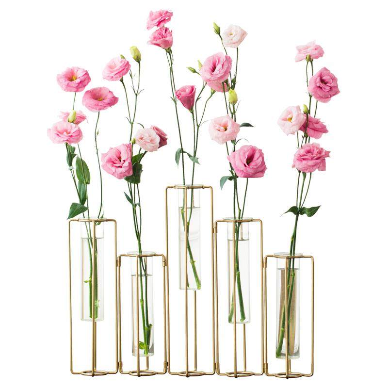 创意玻璃连体试管架组合高花瓶插花长枝摆件客厅一排艺术鲜花玫瑰,淘宝优惠券,粉丝福利购,淘宝优惠卷