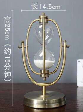 高档北欧风格饰金室计时器沙漏摆件创意家居软装客厅书属房办公装