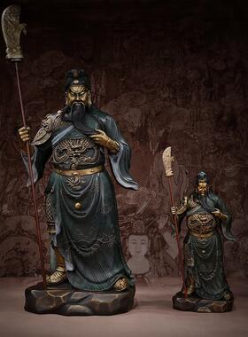 高档佛香天逸彩铜公件摆件客厅武关财神家二用办公室店铺摆关爷关