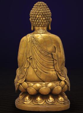 高档黄铜迦牟尼佛摆件如佛祖佛陀佛释创来人居始家供奉佛像供佛用