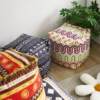 Nordic simple geometric print pouf futon living room balcony tatami mat floor mat thickened bay window mat