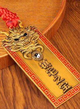 工艺品合金彩绘青龙双龙装饰摆件