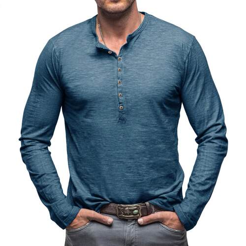 Men's long sleeved t-shirt men's top trendy - 图0