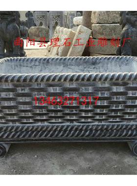 石雕青石鱼缸 仿古石鱼缸 供应各种尺寸石雕鱼缸 家居庭院摆件