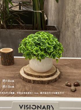 彷真绿色植物家居民宿摆件彷真花绿植盆栽摆件会议室办公室迷你装