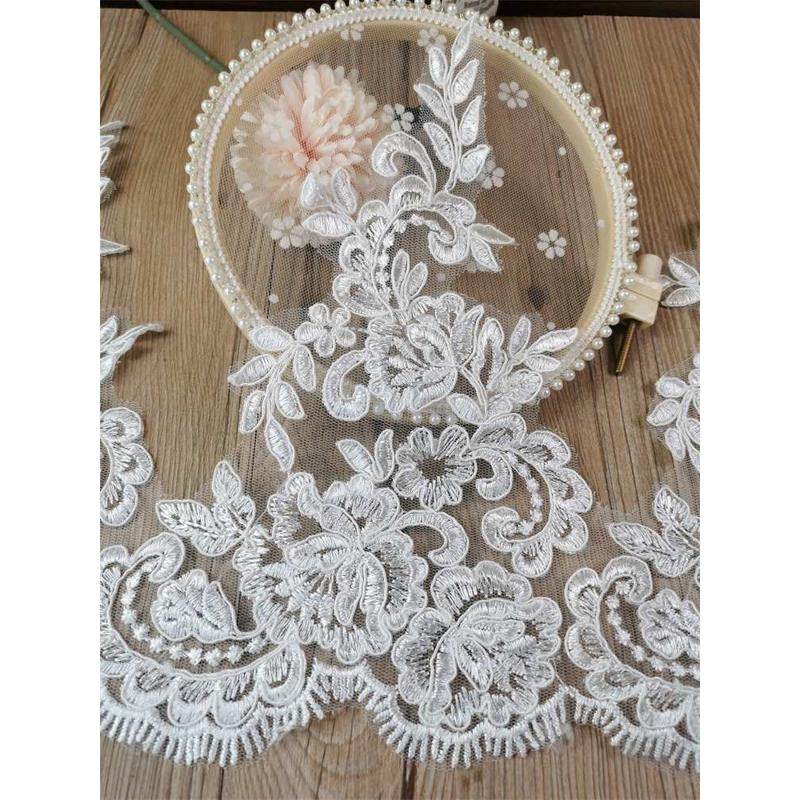 蕾丝睫毛边车骨花边 蕾丝米白色窗帘布艺手工DIY婚纱礼服头纱花边,淘宝优惠券,粉丝福利购,淘宝优惠卷