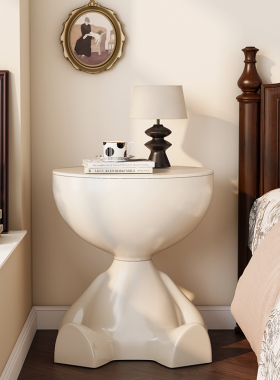 摆件小平头落地摆件茶几家用客厅沙发边几床头小圆桌子角几摆件