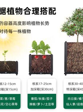 加厚塑料花箱户外庭院外摆花盆种菜专用箱阳台花槽组合蔬菜种植箱