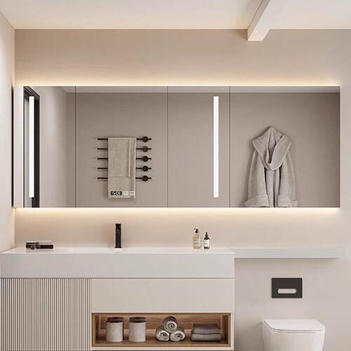 定制卫生间浴室智能镜柜单独挂墙式收纳储物镜子卫浴通顶加高 - 图2