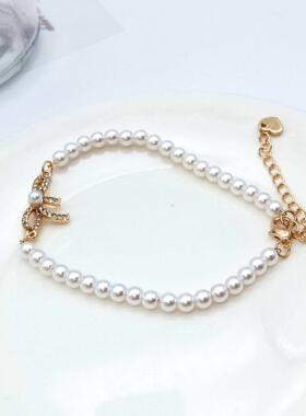 Girlfriend Pearl Brlet Ins Fashion Design Bow Diamond Brlet