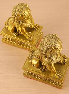 铜狮子摆件北京狮铜狮子厂家金属工艺品家居摆件北京狮一对