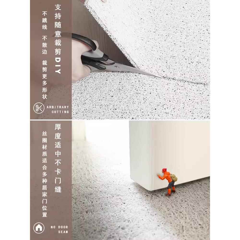 Silk circle entrance door mat, entrance floor mat, no-wash stain-resistant carpet outside the door, corridor new semicircle high-end medieval foyer