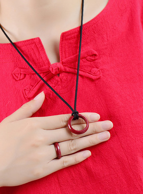 本命年无名指朱砂戒指紫金指环