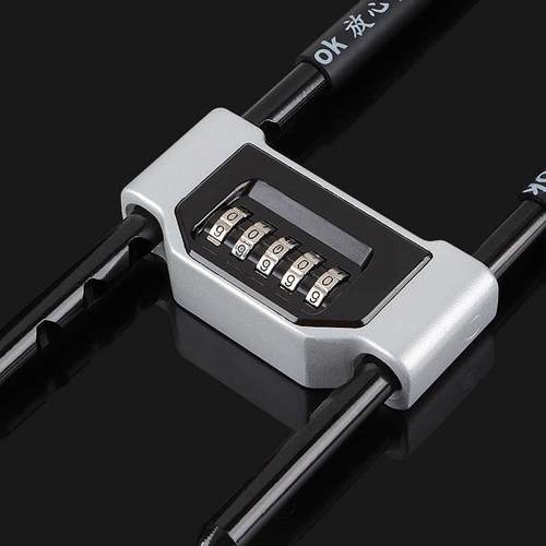 U型密码锁五位密码玻璃门锁双开推拉门商铺防撬防盗锁加粗加长U形 - 图1