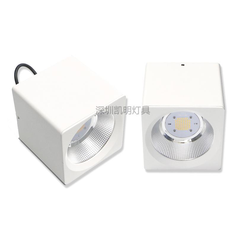 Single-head LED bold light 50W LED square surface-mounted downlight 60W spotlight pedestrian bridge aisle light