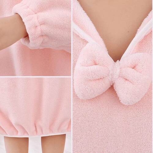 Wearable bathrobe for autumn and winter, women's home-use co - 图0