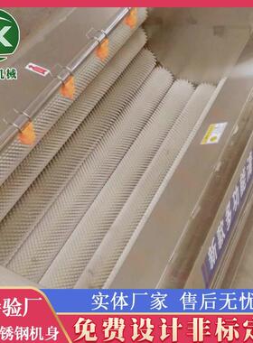 不锈钢U型毛辊清洗机商用马铃薯去皮去泥机芋头洋葱去皮清洗机