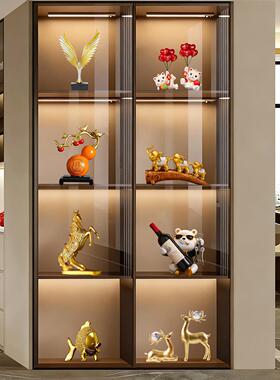 酒柜装饰品摆件轻奢高档客厅电视餐柜玻璃展示柜装饰高级感2026