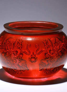 装饰品办公室龙品摆件琉璃缸聚宝盆开业聚财玄关招财乔迁客厅贺礼