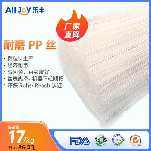 乐丰塑料丝厂家现货透白聚丙烯0.5mmPP耐磨直刷丝扫把清扫除尘用 - 图2