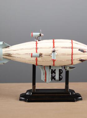 二战苏联红警基洛夫飞艇模型马口铁手工艺品创意装饰礼品金属摆件