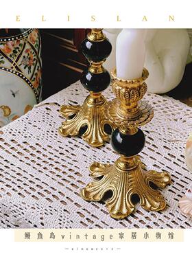 特价欧式覆古纯铜雕花烛台压克力法式蜡烛全铜家居摆饰餐桌装饰