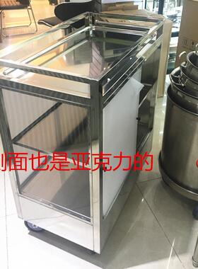 不锈钢小吃车推车摆摊饭店餐饮送餐车早餐车快餐车移动手推点心车
