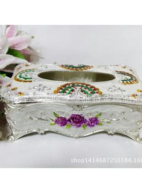 维雅特高档式锌抽合金纸巾盒纸盒酒店宾馆用家欧DJE用大号纸车抽