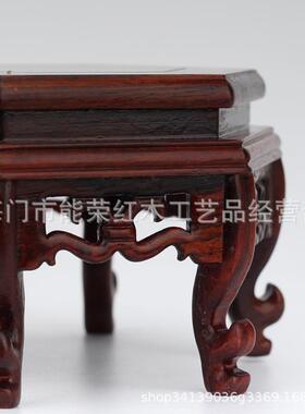 红木工艺品摆件 紫砂壶六角形底座/红酸枝弯脚六角台/厂家直销