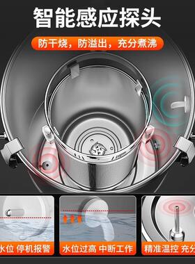 大容量商用豆浆机豆花机全自动一体加热现磨早餐店免滤浆渣分离