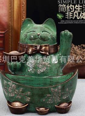 欧式古美式EKA摆件家居玄面业关鞋柜装饰复桌钥匙收纳饰品店铺开