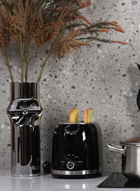 样板房厨房厨具摆件组合软装饰品不锈钢锅具砧板花艺套装道具轻奢