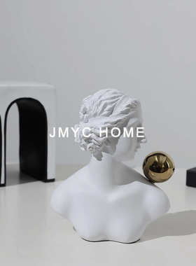 北欧现代高级感人物雕塑软装饰品玄关酒柜电视柜客厅书柜艺术摆件