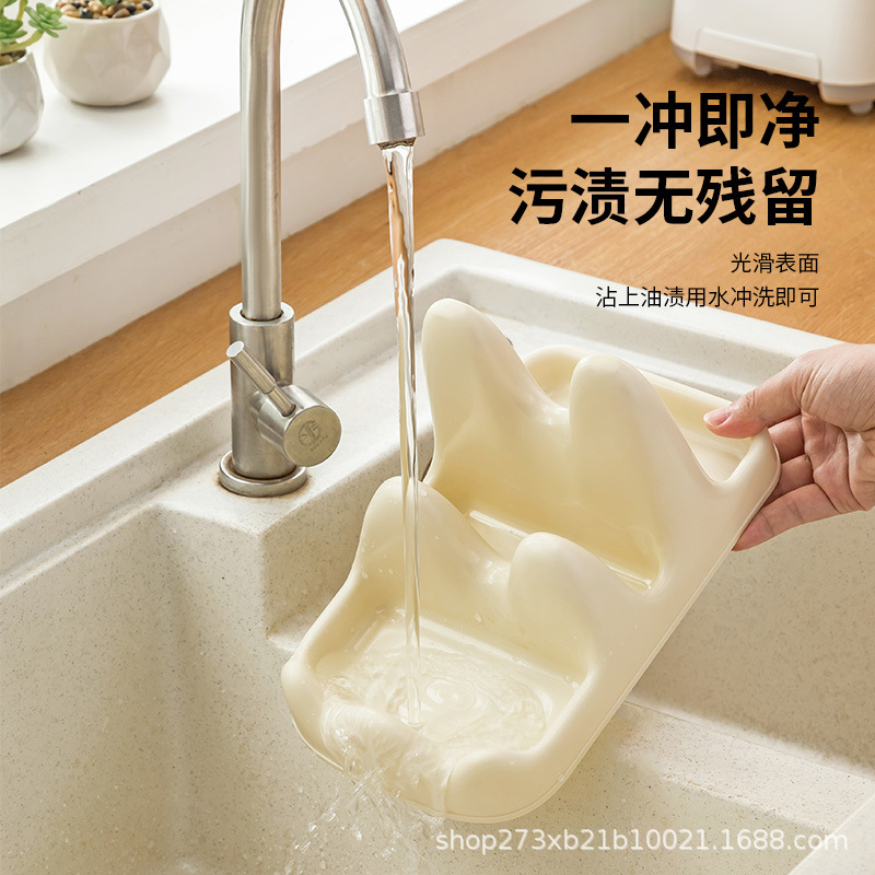 吸盘锅盖架壁挂式免打孔厨房锅盖放置器家用多功能菜板收纳置物架 - 图0