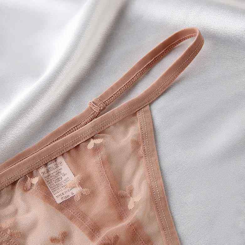 Women Mesh Thong Floral G-string Panties Ladies Sexy T-Back - 图3