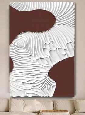 浮雕画简约客厅沙发背景挂画入户玄关走廊过道木雕画浮雕实木壁画