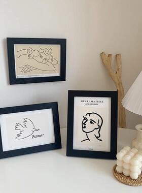 ins风简约艺术相框可挂墙桌面摆件装饰画卧室挂背景装饰北欧摆台
