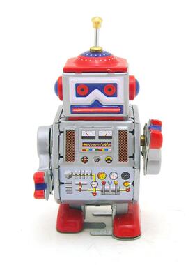 MS406S40皮6铁器皮打鼓机人收藏玩具创意礼品怀旧主题摆件铁M玩具