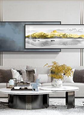 网红新式中厅装饰画客大山水风景画沙发背景墙画简现代约挂画气重