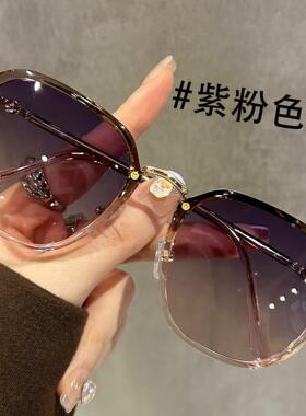 偏光墨镜女款2025新款潮流近视高级感抗UV开 车专用圆框太阳眼镜