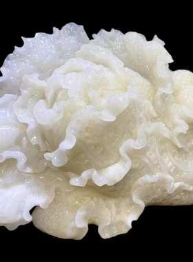 玉白菜摆件乔迁开业装饰阿富汗天然玉石工艺品玉雕大白菜摆件